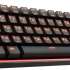 Клавиатура Redragon Fizz Pro,  USB, Bluetooth/Радиоканал, черный + красный [70666]